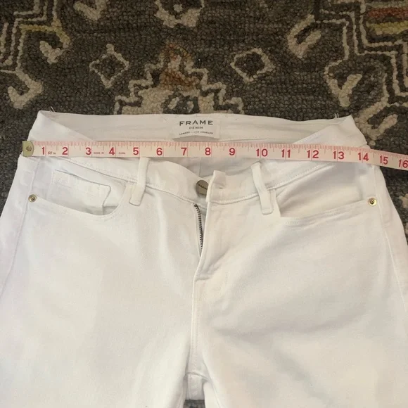 Frame White Skinny Jeans - Size 25 - Picture 5 of 11
